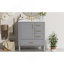 Meuble-lavabo de 30 po avec lavabo en céramique, porte à fermeture en douceur avec tablette intégrée, tiroir profond, tiroir standard, grand tiroir diviseur, grande armoire de rangement pour la salle de bain, design moderne et fonctionnel-657196321