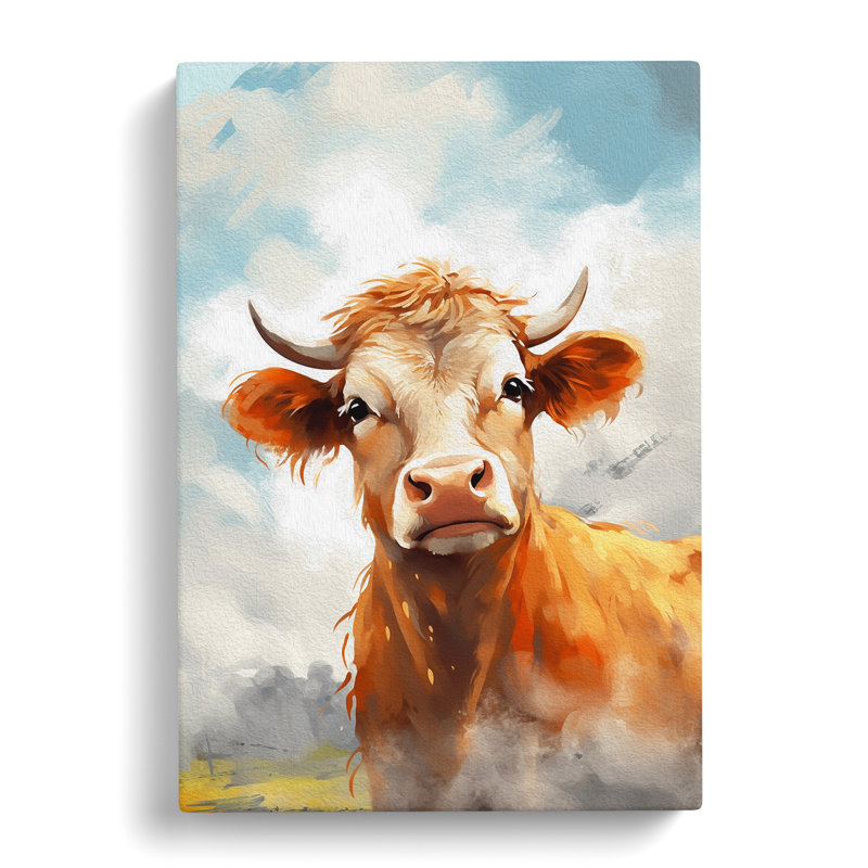 Cow Digital - No Frame Print, 50cm H x 35cm W x 3cm D