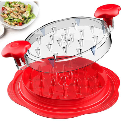 Poulet déchiqueteur sans Bpa ergonomique rouge