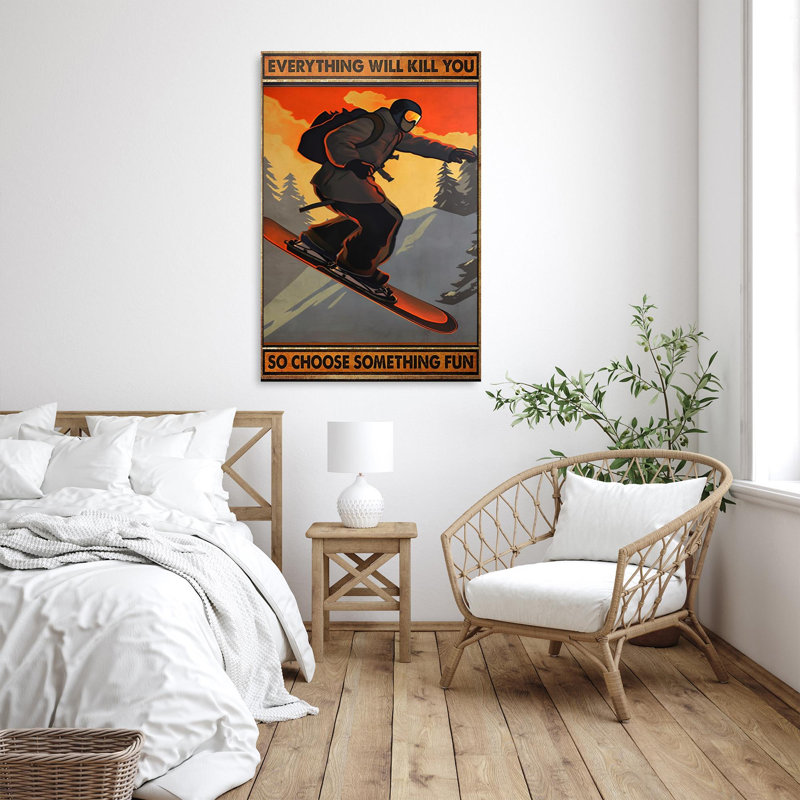 Snowboard, alors choisissez quelque chose d'amusant, H 20 po x l 16 po x P 1,25 po