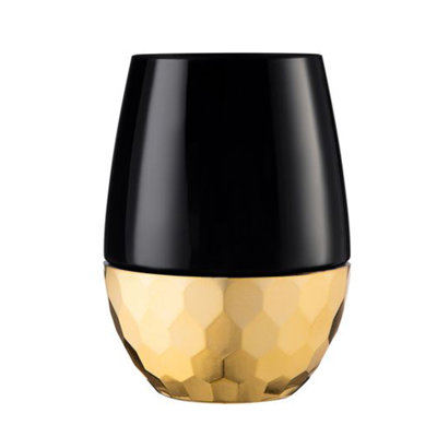 Disposable Stemless Hammered Wine Goblet 16 Oz