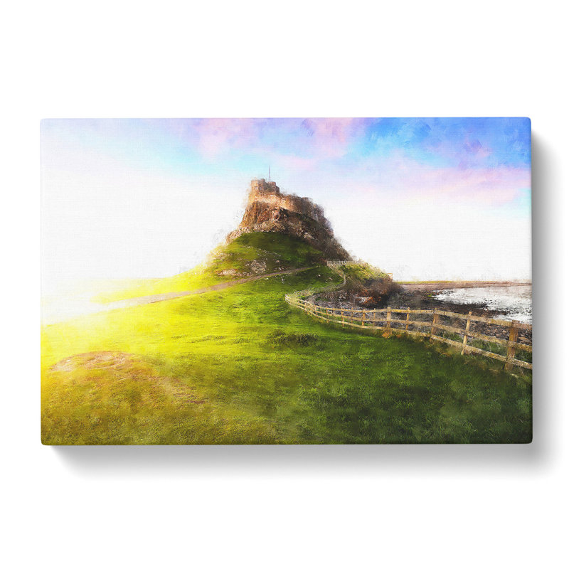 Holy Island Lindisfarne - Wrapped Canvas Painting, 40cm H x 60cm W x 3cm D