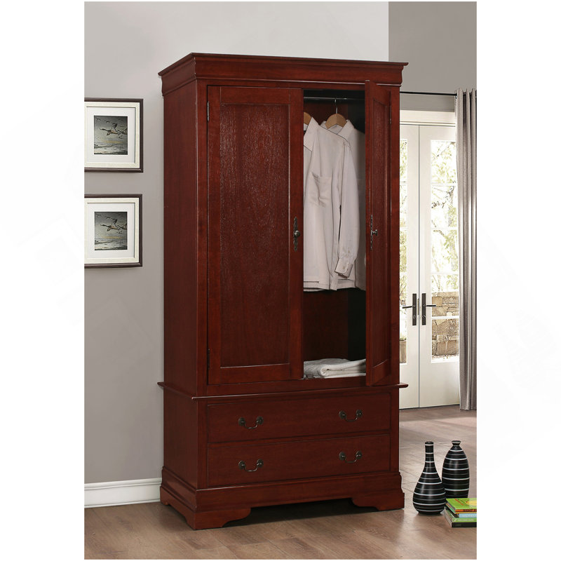 Elegant Cherry Wood Armoire, Cherry