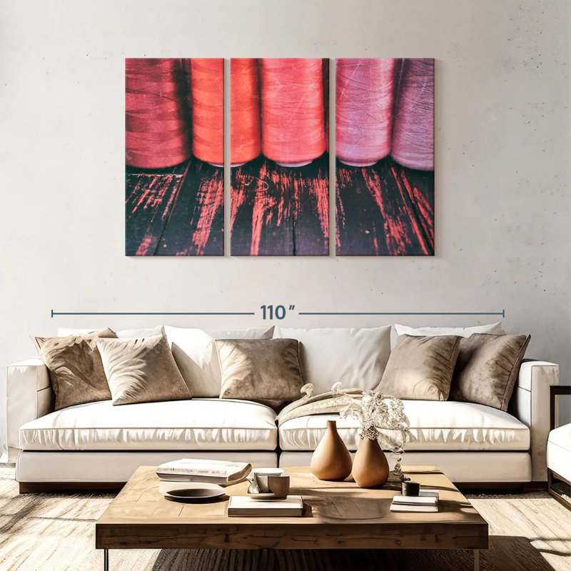 Red Threads For Sewing, 48" H x 74" W