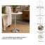 Table d'appoint argentée avec plateau en marbre blanc, table de bout décorative moderne, base en aluminium, table d'appoint pour salon 10 x 10 x 26 po
