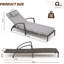 Chaises longues d'extérieur, chaises longues de piscine en osier 2 pièces, chaise longue pliante de patio, 5 positions réglables-430984520