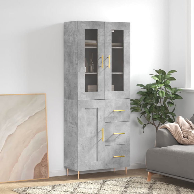 Nathaiel 69.5cm Sideboard, Concrete Grey