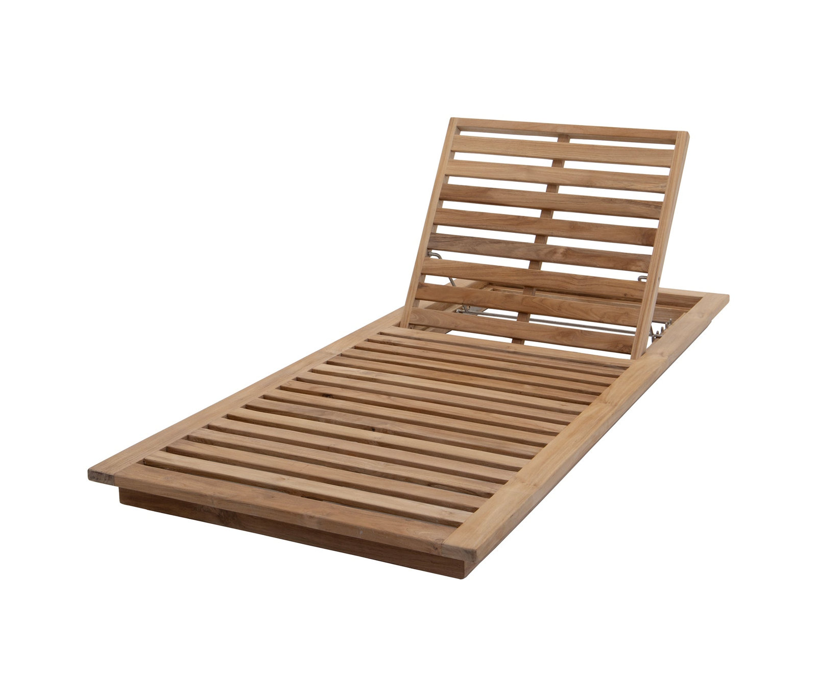 Varenna 27.5'' Outdoor Teak Chaise Lounge, Antique Beige