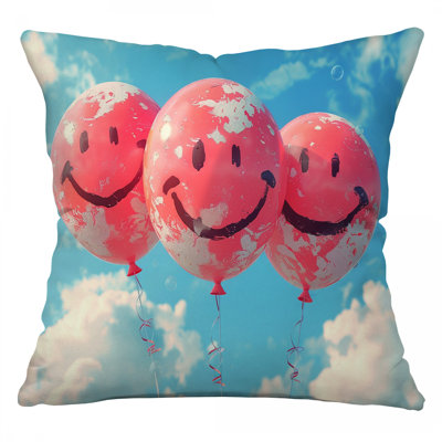 Coussin Ballons, crochets en coton