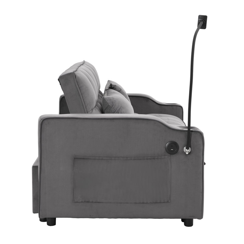 Canapé-lit convertible polyvalent avec lit gigogne, idéal pour une utilisation multifonctionnelle dans les appartements, les petites pièces et les bureaux