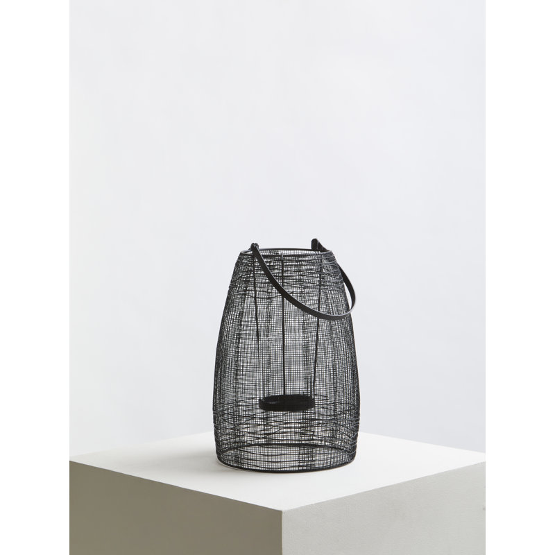 Cockrell Metal Tabletop Lantern, 48cm H x 21cm W x 21cm D