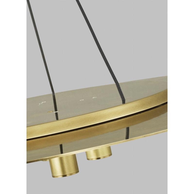 Ponte 5 - Light LED Pendant, Natural Brass