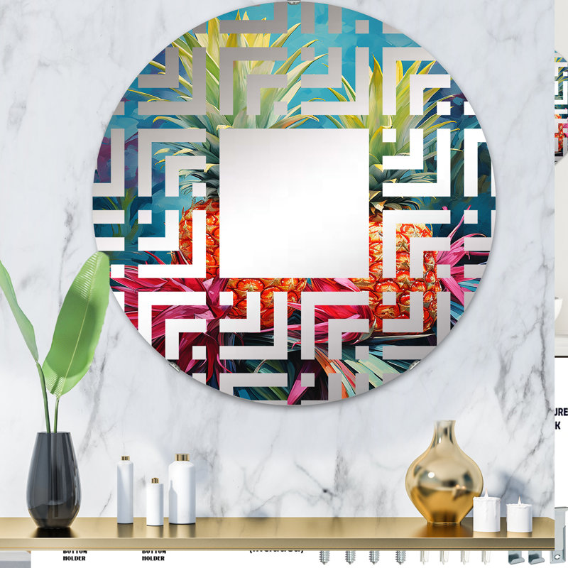 Miroir d'appoint Tropical, 31,4 po x 31,4 po
