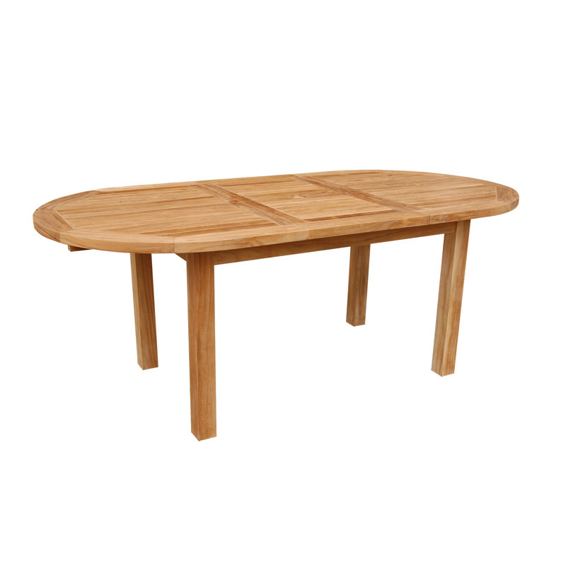 Bahama Outdoor Oval Teak Dining Table, 78" L 58" W