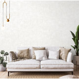 Feel Metallic Scratched Plaster Effect 33' L x 21" W Wallpaper Roll