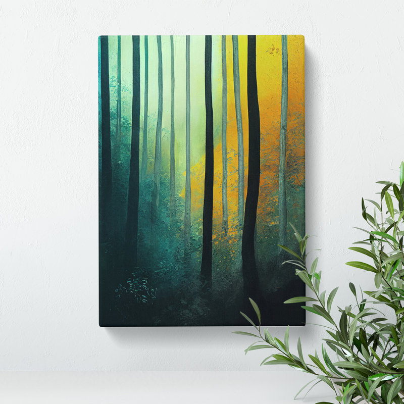 A Colourful Forest No.5 - Print, Wrapped Canvas, 50cm H x 35cm W