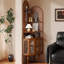 Armoire de coin en bois massif