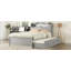 Lit plateforme double en bois avec lit gigogne, tête de lit et tiroirs-2100985895