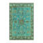 Tapis oriental en chenille tissé à la machine en turquoise-2087370324