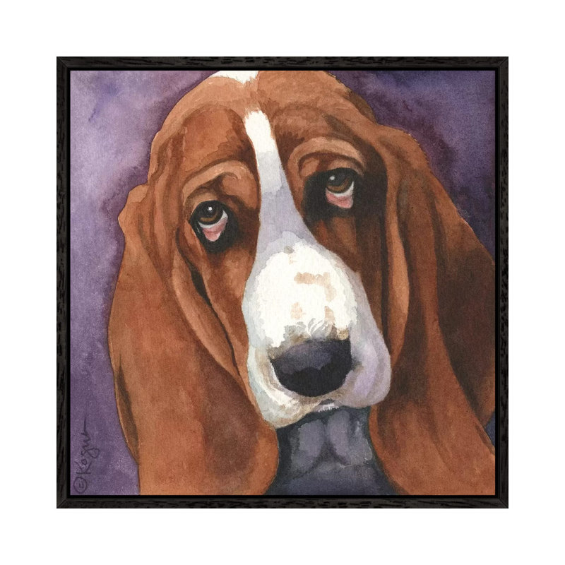 Toby by Teresa Kogut - Painting on Canvas, Black Framed, 66.04 cm H x 66.04 cm W