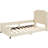 Classic Stripe Headboard Beige Twin Daybed - Construction Create A Cozy Bedroom Atmosphere Size In With Mesmerizing And Pine Wood-600030016