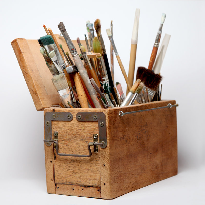 Brushes - Wrapped Canvas Print, 51cm H x 51cm W x 3.8cm D