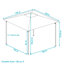 Pavillon de jardin ouvert 10 pi x 10 pi avec structure en acier et plateau en polyester Darla
