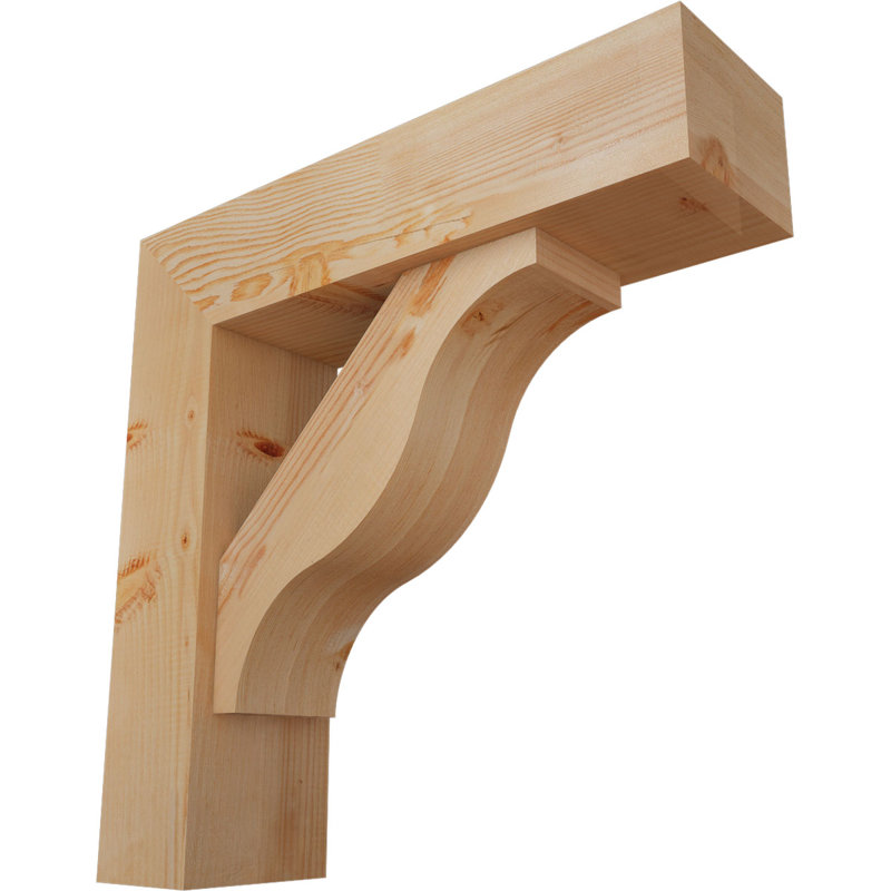 Support Funston Block avec support décalé, 28 po x 28 po, Sapin Douglas de l 7 1/2 (lisse)