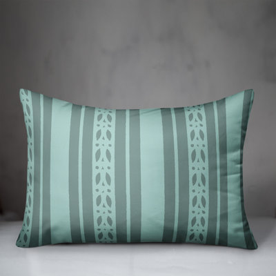 Folk Striped Reversible Throw Pillow
