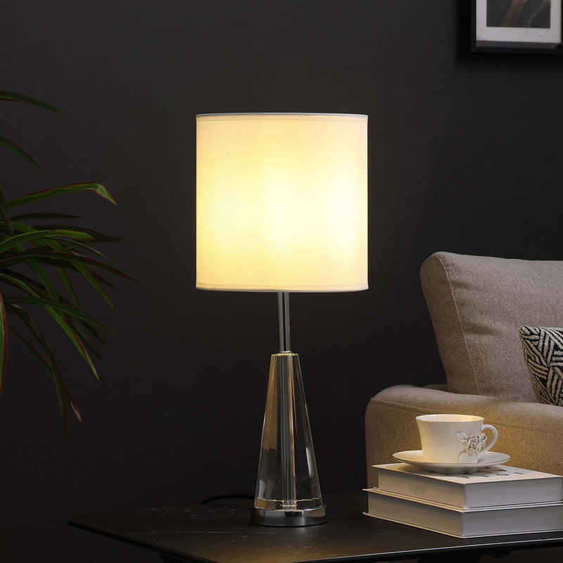 21.5" In Elli Prism Cone Shape Crystal Table Lamp