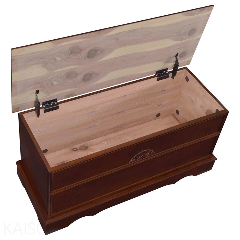 Commode rectangulaire en cèdre brun chaud