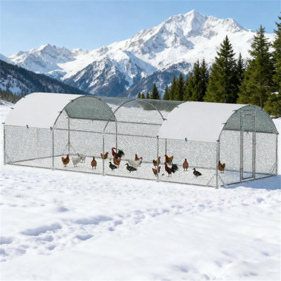 Grand poulailler en métal pour jardin, extérieur, canard, lapin 9,2 po x P 24,9 po x H 6,5 po