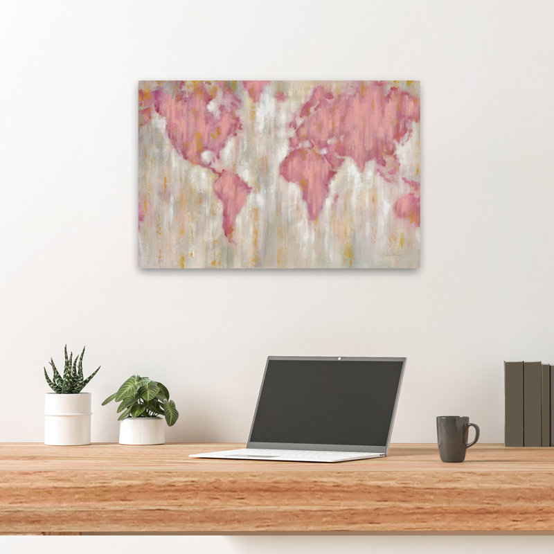 Blush - mappemonde - crème beige abstraite, H 24 po x l 16 po