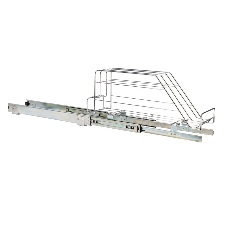 Chrome-Plated Steel Pull-Out Storage Organizer for Cookware