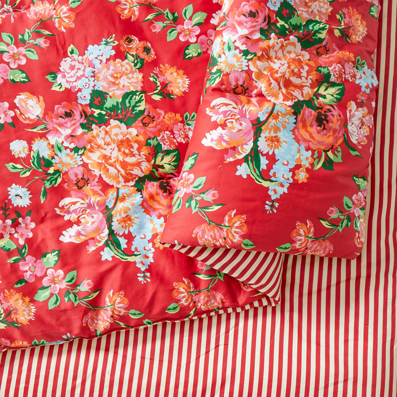 JG Co. By Amie And Jolie Sikes Garden Society Reversible Comforter Set, Full/Queen Comforter + 2 Standard Shams