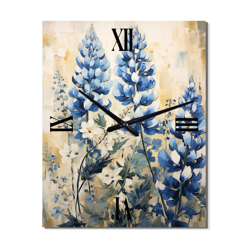 Horloge murale Blue Bonnets Tranquility III - Blue Bonnets, Petit