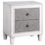 2 Table de chevet de style rustique - gris et blanc, doublure en feutre, fermeture contrôlée pour une chambre à coucher blanche et grise moderne avec arrêt de doublure