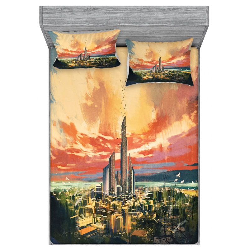 Microfiber Sheet Set, Full Sheet Set with Fitted Sheet