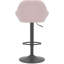 Kenery Swivel Upholstered and Velvet Adjustable Height Bar Stool with Steel Frame-1523720441