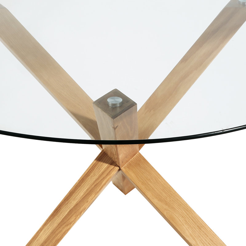 Table de salle à manger Barnett, Naturel, L 48 po x L 48 po