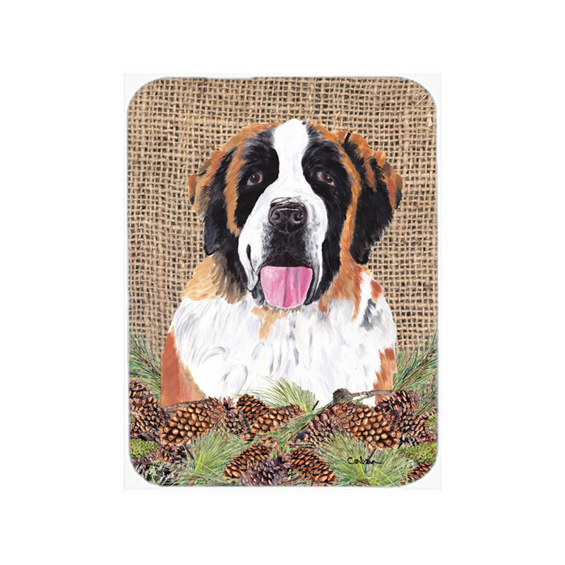 Caroline's Treasures Saint Bernard Glass Cutting Board
