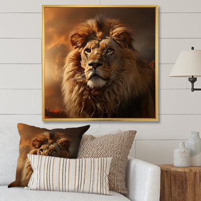 Royal Lion Portrait II - décoration murale animal lion