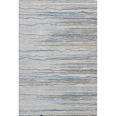 Premium Machine Washable Lyndhurst AMF996 Stripes Rug