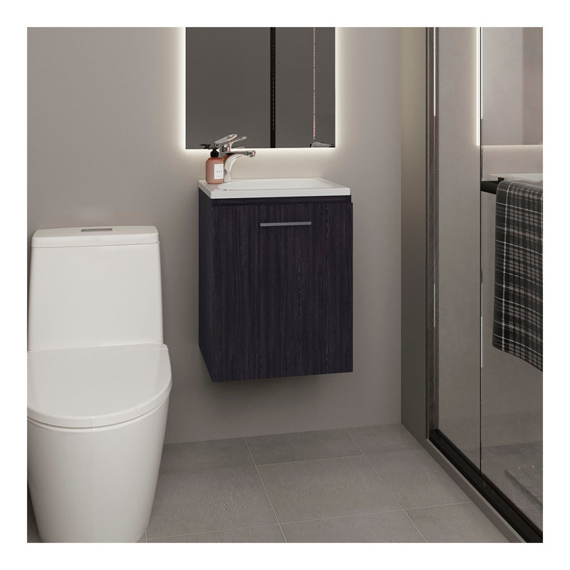 Bathroom Vanity, 1 Door, Black