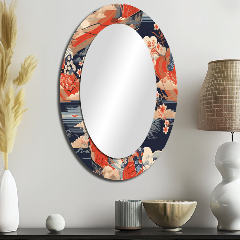 Miroir mural ovale Ukiyo, 36 po x 24 po
