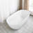 63'' x 29.5'' Freestanding Soaking Solid Surface Stone Resin Bathtub-101531749