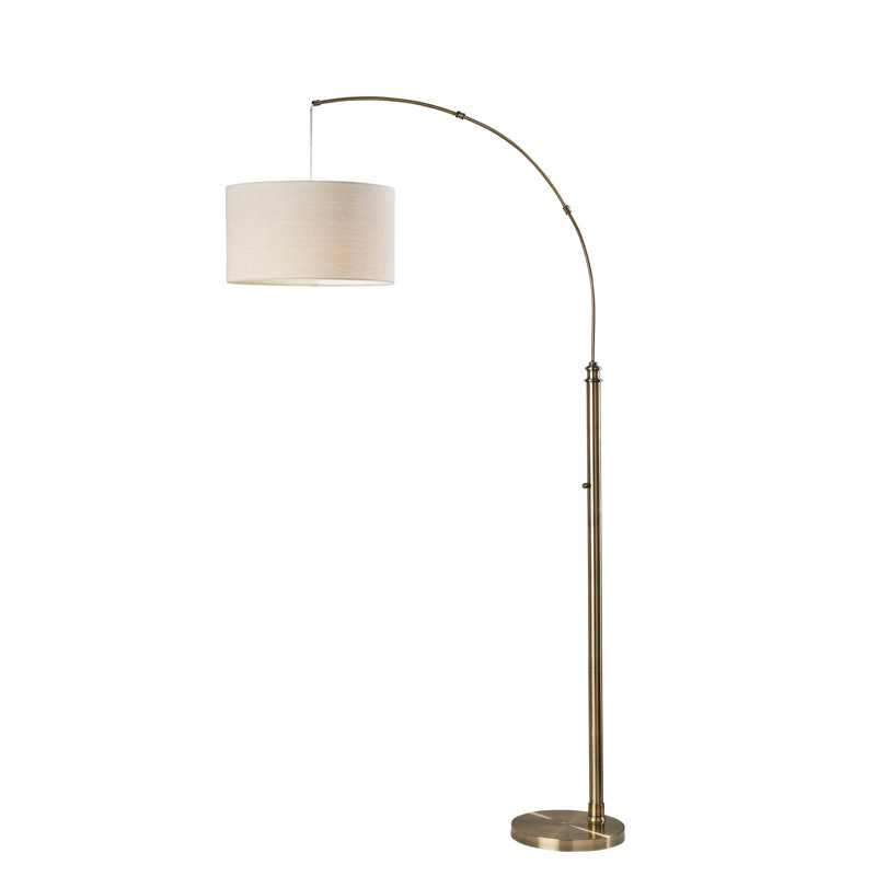 Lampe sur pied arquée 75,5 po Finley, Laiton antique
