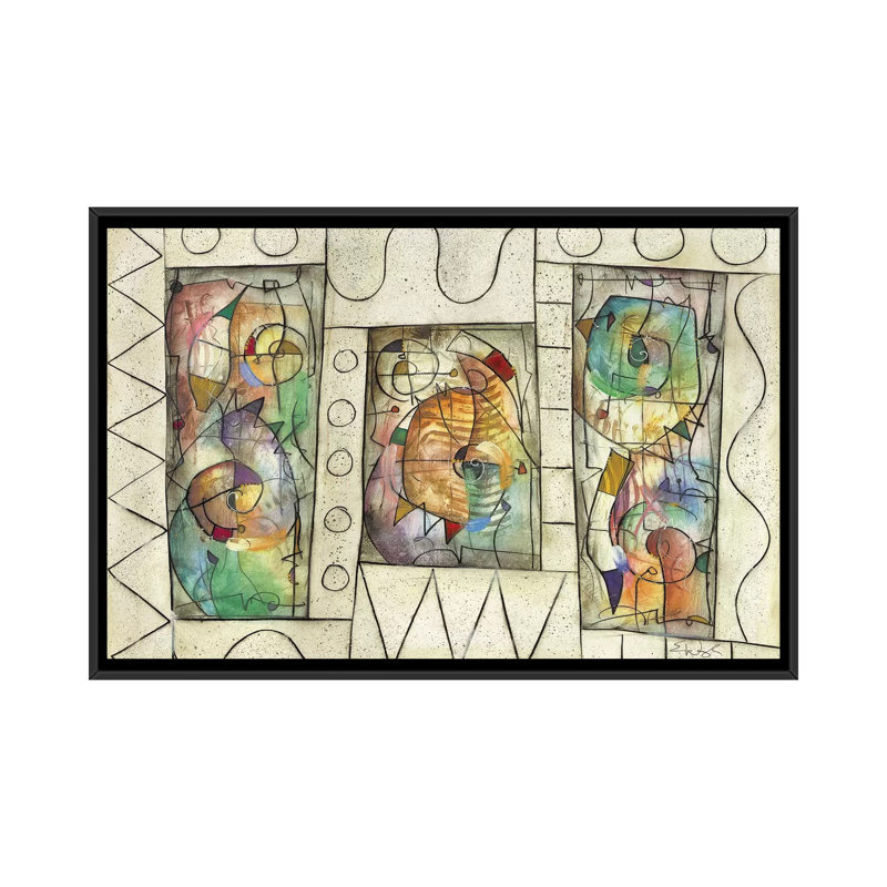 « oasis » par eric waugh, impression sur toile, H 18 po x l 26 po x P 1,5 po, Toile avec cadre flottant noir, Pas de tapis