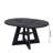 43.3in-59in Extendable Dining Table For 4-6, Round Kitchen Dining Room Table With Removable Leaves, Cross Base And Storage Shelf-2010458290