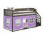  Lit superposé simple au-dessus de simple avec rideau Westhampton Kids-256444852-256444853